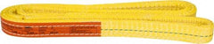 Made in USA - 3' Long x 1" Wide, 4,800 Lb Basket Capacity, 4,800 Lb Vertical Capacity, 2 Ply, Nylon Web Sling - 3,840 Lb Choker Capacity - USA Tool & Supply