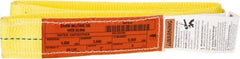Made in USA - 3' Long x 2" Wide, 4,800 Lb Basket Capacity, 4,800 Lb Vertical Capacity, 1 Ply, Nylon Web Sling - 3,840 Lb Choker Capacity - USA Tool & Supply