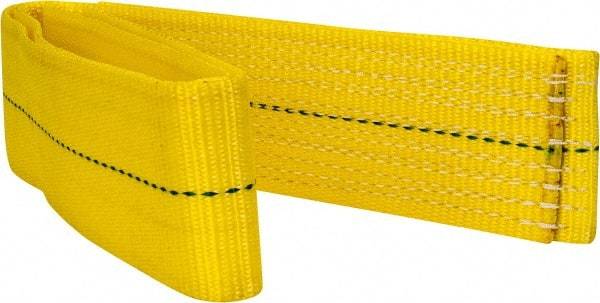 Made in USA - 3' Long x 3" Wide, 6,600 Lb Basket Capacity, 6,600 Lb Vertical Capacity, 1 Ply, Nylon Web Sling - 5,280 Lb Choker Capacity - USA Tool & Supply