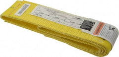 Made in USA - 3' Long x 3" Wide, 3,825 Lb Basket Capacity, 3,825 Lb Vertical Capacity, 1 Ply, Nylon Web Sling - 3,060 Lb Choker Capacity - USA Tool & Supply