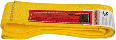 Made in USA - 3' Long x 3" Wide, 6,960 Lb Vertical Capacity, 2 Ply, Nylon Web Sling - 5,570 Lb Choker Capacity - USA Tool & Supply