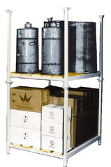 Made in USA - Corner Post (Set of 4) - 36" High, Gray - USA Tool & Supply