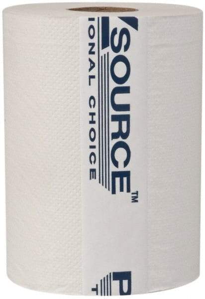 PRO-SOURCE - Hard Roll of 1 Ply White Paper Towels - 8" Wide, 350' Roll Length - USA Tool & Supply