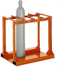 Made in USA - 4 Cylinder, Orange Cylinder Pallet Rack - 34" Wide x 41" High x 23" Deep - USA Tool & Supply