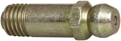 Value Collection - Straight Head Angle, 1/4-28 Steel Standard Grease Fitting - 7.94mm Hex - USA Tool & Supply
