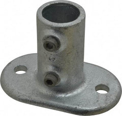 Kee - 1" Pipe, Railing Flange, Malleable Iron Flange Pipe Rail Fitting - Galvanized Finish - USA Tool & Supply
