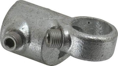 Kee - 3/4" Pipe, Adjustable Side Outlet Tee, Malleable Iron Tee Pipe Rail Fitting - Galvanized Finish - USA Tool & Supply