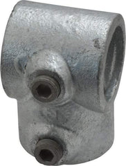 Kee - 1" Pipe, Single Socket Tee, Malleable Iron Tee Pipe Rail Fitting - Galvanized Finish - USA Tool & Supply