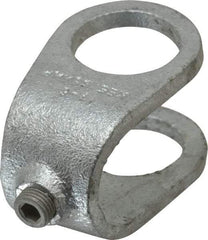 Kee - 1" Pipe, Clamp-On Crossover, Malleable Iron Cross Pipe Rail Fitting - Galvanized Finish - USA Tool & Supply