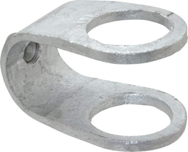 Kee - 1-1/4" Pipe, Clamp-On Crossover, Malleable Iron Cross Pipe Rail Fitting - Galvanized Finish - USA Tool & Supply