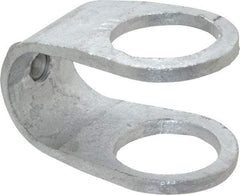 Kee - 1-1/4" Pipe, Clamp-On Crossover, Malleable Iron Cross Pipe Rail Fitting - Galvanized Finish - USA Tool & Supply