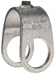 Kee - 1-1/2" Pipe, Clamp-On Crossover, Malleable Iron Cross Pipe Rail Fitting - Galvanized Finish - USA Tool & Supply