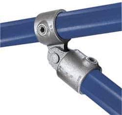 Kee - 1-1/4" Pipe, Malleable Iron Swivel Socket Pipe Rail Fitting - Galvanized Finish - USA Tool & Supply