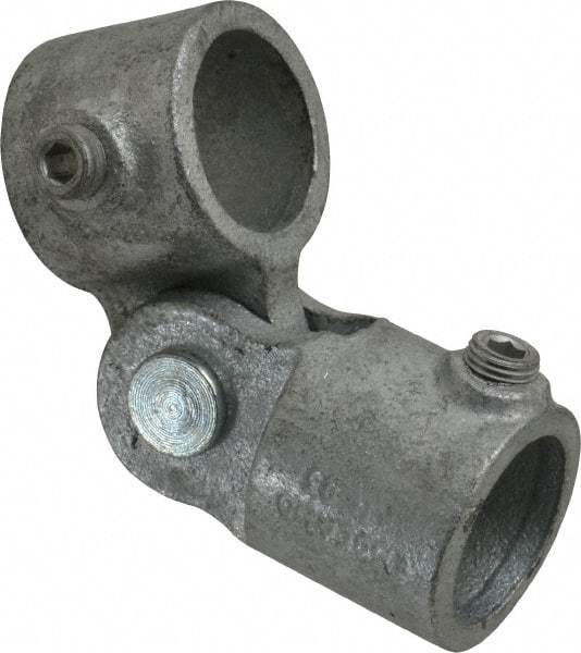 Kee - 1" Pipe, Malleable Iron Swivel Socket Pipe Rail Fitting - Galvanized Finish - USA Tool & Supply