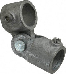 Kee - 1" Pipe, Malleable Iron Swivel Socket Pipe Rail Fitting - Galvanized Finish - USA Tool & Supply