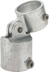 Kee - 2" Pipe, Malleable Iron Swivel Socket Pipe Rail Fitting - Galvanized Finish - USA Tool & Supply