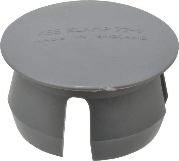 Kee - 2" Pipe, Plastic Plug Pipe Rail Fitting - Gray - USA Tool & Supply