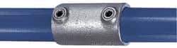 Kee - 3/4" Pipe, Malleable Iron Straight Coupling Pipe Rail Fitting - Galvanized Finish - USA Tool & Supply