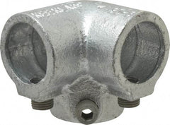 Kee - 1" Pipe, Side Outlet Elbow, Malleable Iron Elbow Pipe Rail Fitting - Galvanized Finish - USA Tool & Supply