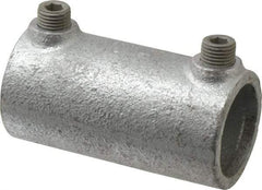 Kee - 3/4" Pipe, Two Socket Cross, Malleable Iron Cross Pipe Rail Fitting - Galvanized Finish - USA Tool & Supply