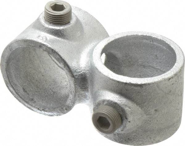 Kee - 1-1/4" Pipe, Crossover, Malleable Iron Cross Pipe Rail Fitting - Galvanized Finish - USA Tool & Supply