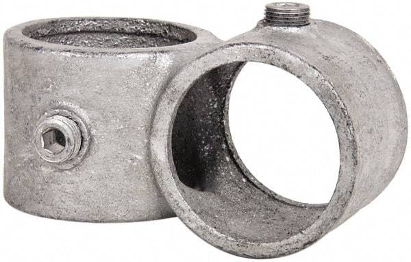Kee - 2" Pipe, Crossover, Malleable Iron Cross Pipe Rail Fitting - Galvanized Finish - USA Tool & Supply