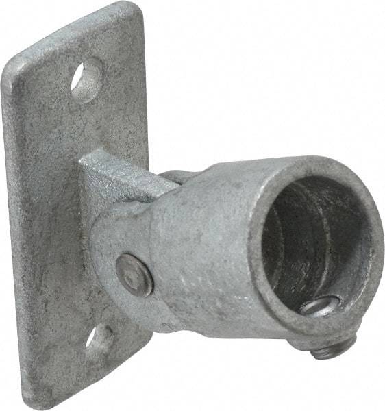 Kee - 1" Pipe, Swivel Flange, Malleable Iron Flange Pipe Rail Fitting - Galvanized Finish - USA Tool & Supply