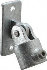 Kee - 1-1/4" Pipe, Swivel Flange, Malleable Iron Flange Pipe Rail Fitting - Galvanized Finish - USA Tool & Supply
