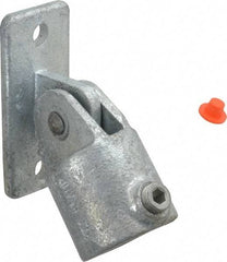 Kee - 1-1/2" Pipe, Swivel Flange, Malleable Iron Flange Pipe Rail Fitting - Galvanized Finish - USA Tool & Supply