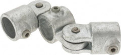 Kee - 1" Pipe, Malleable Iron Swivel Socket Pipe Rail Fitting - Galvanized Finish - USA Tool & Supply