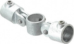 Kee - 1-1/4" Pipe, Malleable Iron Swivel Socket Pipe Rail Fitting - Galvanized Finish - USA Tool & Supply