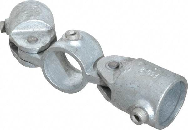 Kee - 1-1/2" Pipe, Malleable Iron Swivel Socket Pipe Rail Fitting - Galvanized Finish - USA Tool & Supply
