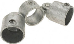 Kee - 2" Pipe, Malleable Iron Swivel Socket Pipe Rail Fitting - Galvanized Finish - USA Tool & Supply