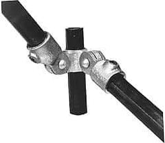 Kee - 3/4" Pipe, Malleable Iron Swivel Socket Pipe Rail Fitting - Galvanized Finish - USA Tool & Supply