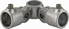 Kee - 1" Pipe, Malleable Iron Swivel Socket Pipe Rail Fitting - Galvanized Finish - USA Tool & Supply