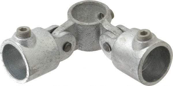 Kee - 1-1/4" Pipe, Malleable Iron Swivel Socket Pipe Rail Fitting - Galvanized Finish - USA Tool & Supply
