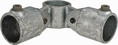 Kee - 1-1/2" Pipe, Malleable Iron Swivel Socket Pipe Rail Fitting - Galvanized Finish - USA Tool & Supply