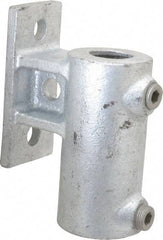 Kee - 1-1/4" Pipe, Malleable Iron Rail Base Pipe Rail Fitting - Galvanized Finish - USA Tool & Supply