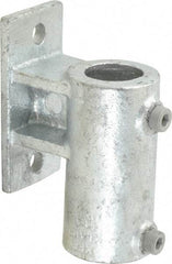 Kee - 1-1/2" Pipe, Malleable Iron Rail Base Pipe Rail Fitting - Galvanized Finish - USA Tool & Supply