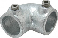Kee - 1" Pipe, 90° Elbow, Malleable Iron Elbow Pipe Rail Fitting - Galvanized Finish - USA Tool & Supply