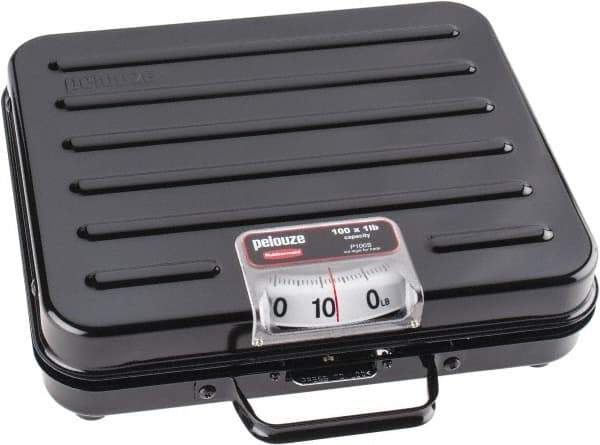 Pelouze - 13" x 10-1/2" Wide Base, 100 Lb Capacity, Analog Dial Shipping Scale - 1 Lb Graduation - USA Tool & Supply