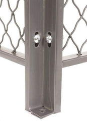 Folding Guard - 7' Tall, Temporary Structure Corner Post - Grey Enamel Finish, for Temporary Structures - USA Tool & Supply