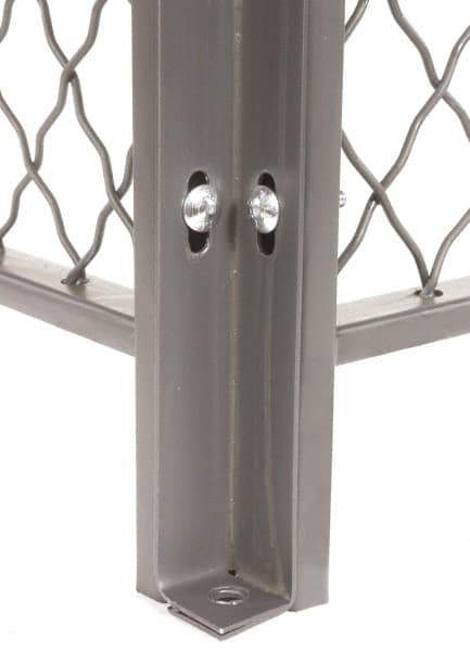 Folding Guard - 8' Tall, Temporary Structure Corner Post - Grey Enamel Finish, for Temporary Structures - USA Tool & Supply