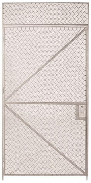 Folding Guard - 3' Wide x 10' High, Hinged Single Door for Temporary Structures - Woven Wire - USA Tool & Supply