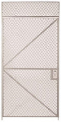 Folding Guard - 3' Wide x 10' High, Hinged Single Door for Temporary Structures - Woven Wire - USA Tool & Supply