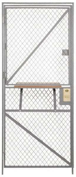 Folding Guard - 4' Wide x 7' High, Sliding Door for Temporary Structures - Woven Wire - USA Tool & Supply