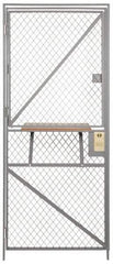 Folding Guard - 4' Wide x 7' High, Sliding Door for Temporary Structures - Woven Wire - USA Tool & Supply