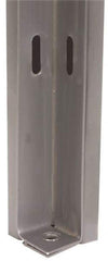 Folding Guard - 10' Tall, Temporary Structure Adjustable Corner Post - Grey Enamel Finish, for Temporary Structures - USA Tool & Supply