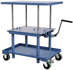 Vestil - 2,000 Lb Capacity Mechanical Lift Table - 24" to 42" Lift Height, 36" Platform Length x 30" Platform Width - USA Tool & Supply