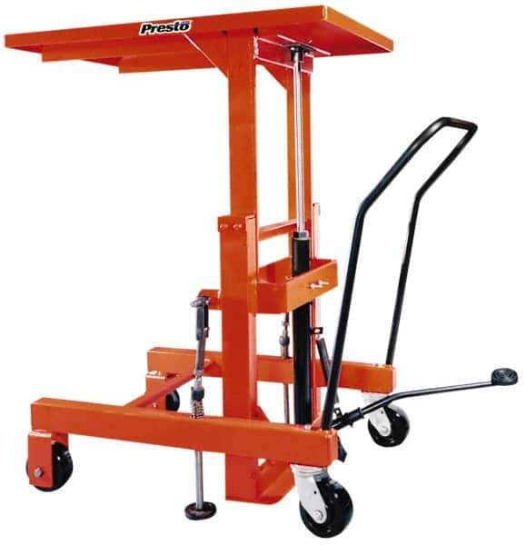 Presto Lifts - 2,000 Lb Capacity Hydraulic Lift Table - 36" Lift Height, 24" Platform Length x 36" Platform Width - USA Tool & Supply